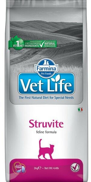 Farmina Vet Life Cat Struvite сухой корм для взрослых кошек при МКБ струвитного типа - 10 кг — фото 1