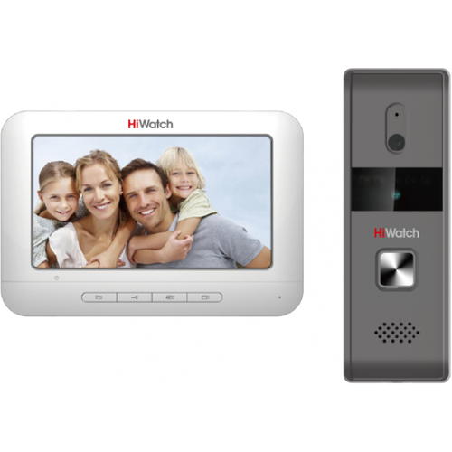 Комплект аналогового видеодомофона c памятью до 200 снимков Hiwatch DS-D100KF