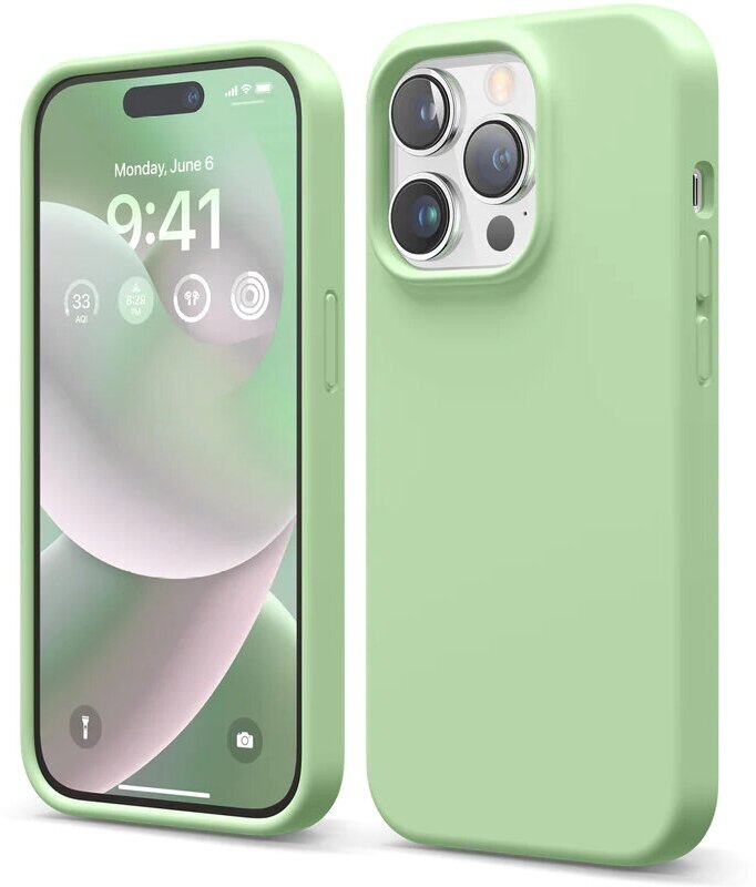 Чехол Elago Soft Silicone Case для iPhone 14 Pro пастельный зелёный (Pastel Green)