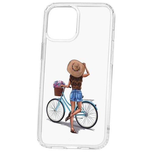 фото Чехол накладка для телефона ip 12 pro max kruche print велосипедная прогулка