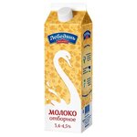 Молоко Лебедянь Отборное пастеризованное 4.5%, 0.9 л - изображение