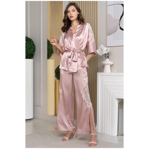 Комплект MIA-AMORE, размер L, розовый комплект mia amore жакет брюки на завязках пояс размер s фиолетовый