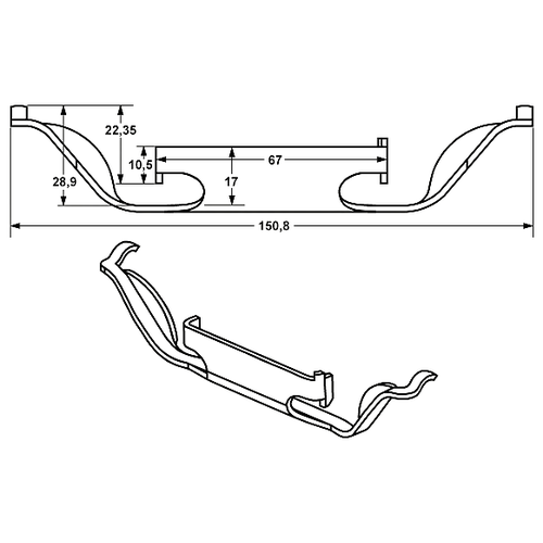 Скоба Переднего Тормозного Суппорта Bmw E39 Ate 11.8116-0197.1 Ate арт. 11.8116-0197.1