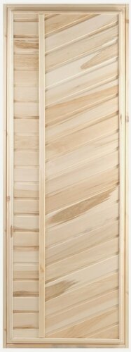 Изображение товара Дверь для бани Добропаровъ "Эконом", деревянная, липа, высота 190 см