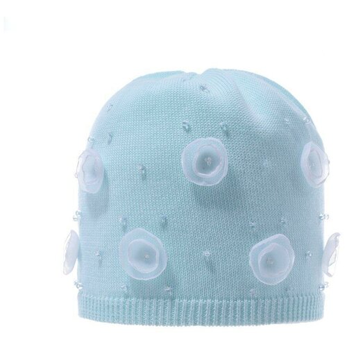 фото Шапка бини андерсен, размер 48-50, бирюзовый