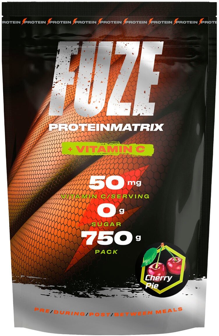 Fuze Многокомпонентный протеин Fuze 47% , вкус «Вишневый пирог», 750 г, Fuze