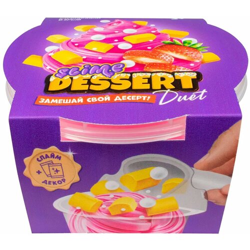 Слайм Slime dessert DUET клубничный взрыв SLM045