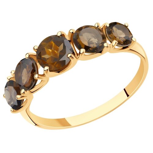 фото Sokolov кольцо из золота с раухтопазами 715850, размер 19