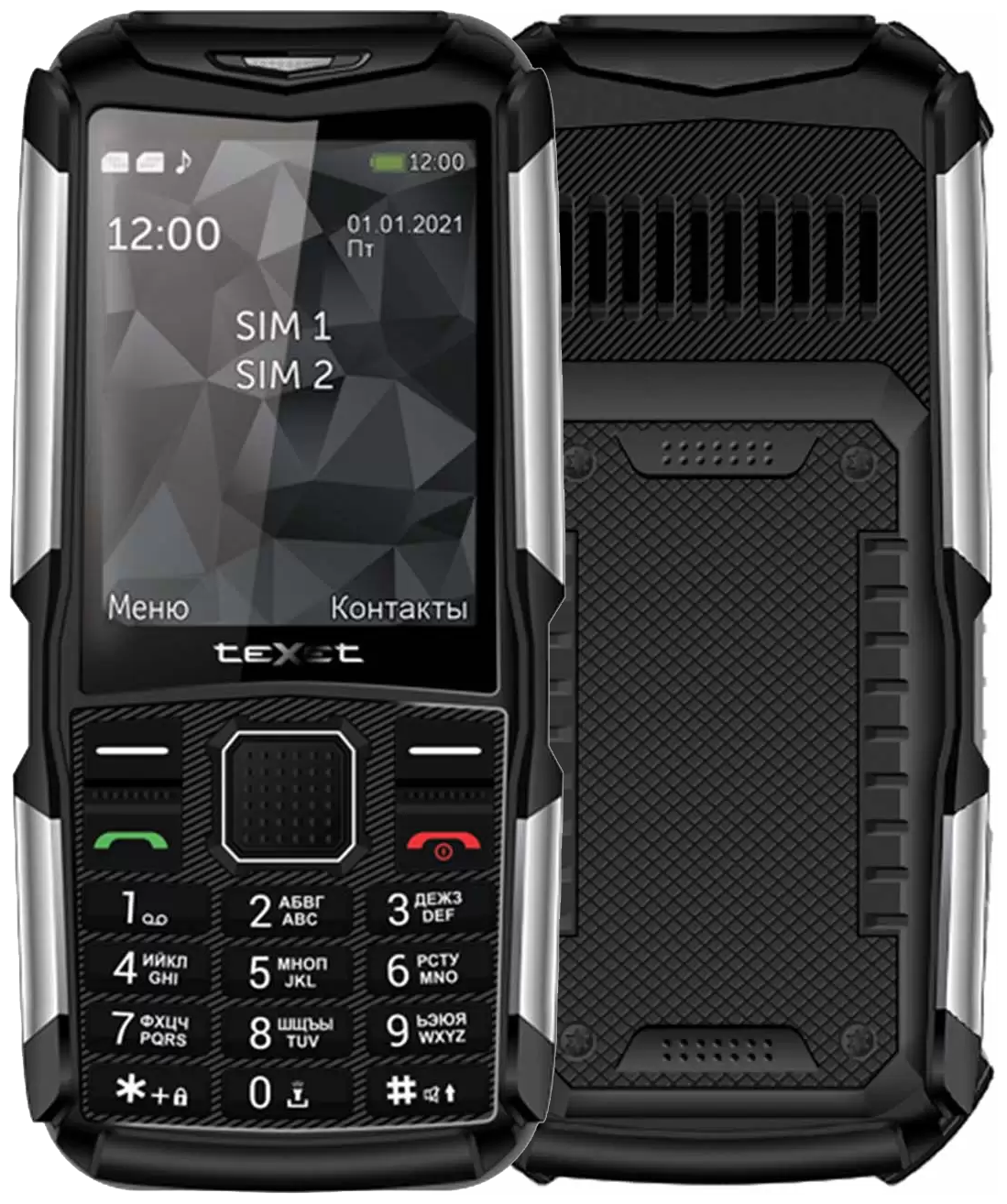 Телефон teXet TM-D314, 2 SIM, черный