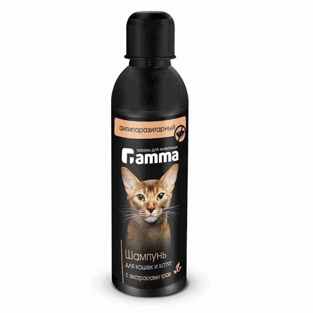 Шампунь для кошек и котят Gamma антипаразитарный с экстрактом трав 250мл - фото №3