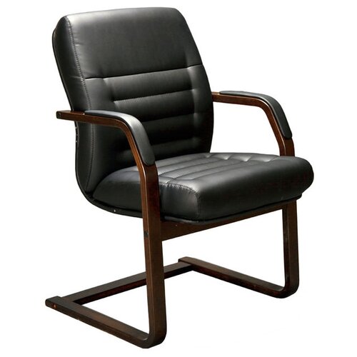 Конференц-кресло Мирэй Групп Myra C LX плюс (орех тай), обивка: натуральная кожа, цвет: кожа черный