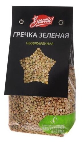 Гречневая крупа Bravolli! зеленая, пакет, 350 г - фото №11