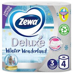 Туалетная бумага Zewa Deluxe белая трёхслойная