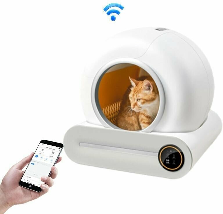 Автоматический умный лоток для кошек с Wi-Fi + 75 пакетов в подарок PetsBurg P002 - фотография № 2