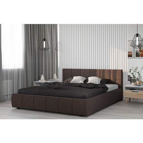 Кровать с подъёмным механизмом Hoff Mila 180х200 см цвет тёмно-коричневый 20999₽