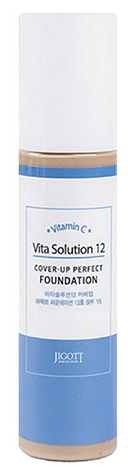 Маскирующий тональный крем с витаминами [Jigott] Vita Solution 12 Cover-Up Perfect Foundation