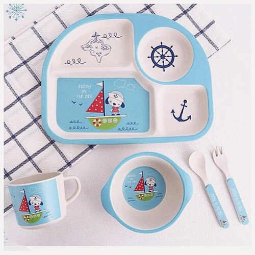 Изображение товара Детская бамбуковая посуда, набор для прикорма