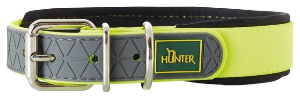 Ошейник для собак Hunter Convenience Comfort 35 XS-S: 22-30/2 см биотановый, жёлтый неон
