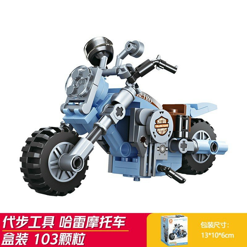 Fangcheng 8278-8 Мотоцикл Харлей Мини-Сборная модель