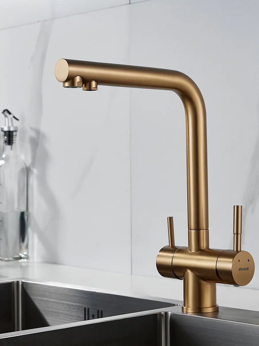 Высокий смеситель для кухни с фильтром для воды Shevanik S468G