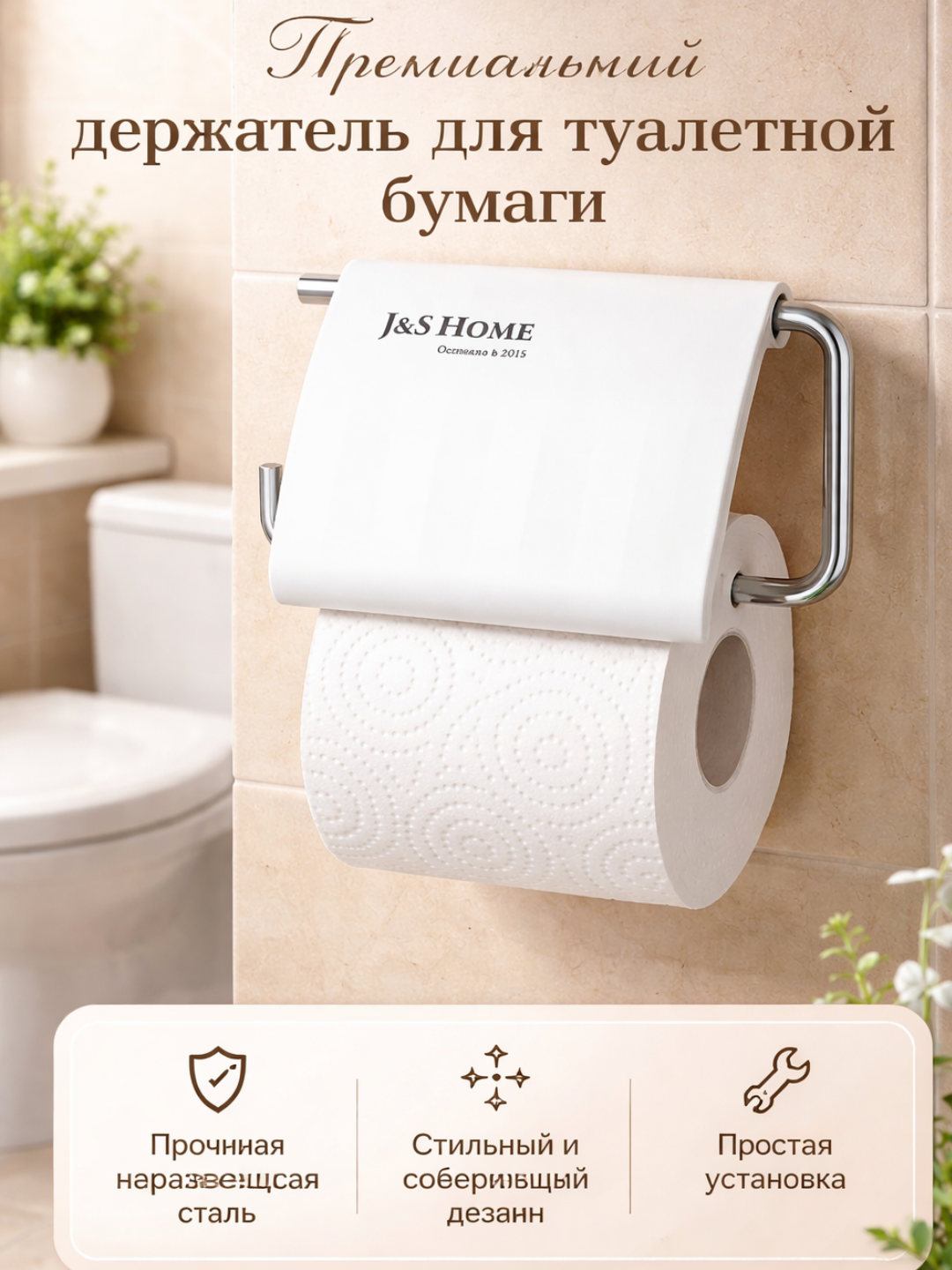 Держатель для туалетной бумаги, пластиковый, самоклеящийся, для ванной, туалетной комнаты, белый