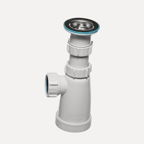 Изображение товара Сифон для мойки Инкопласт BS1000 трубный 1 1/2 дюйма с выпуском 40 мм белый полипропилен Россия