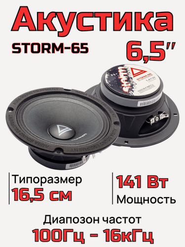 Изображение товара Акустическая система Aura STORM-65, эстрадная, 6,5", 141 Вт, 93 дБ