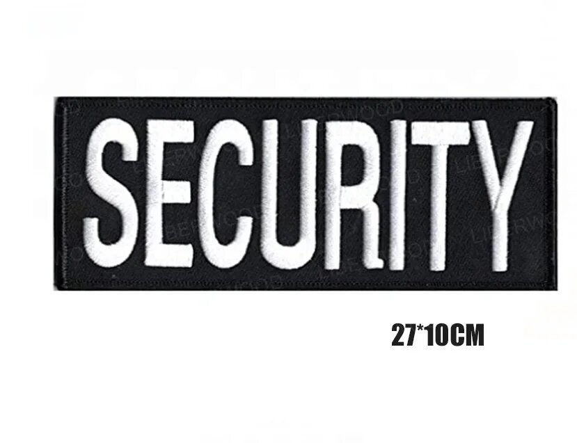 Нашивка "SECURITY" черная 27x10см LIBERWOOD