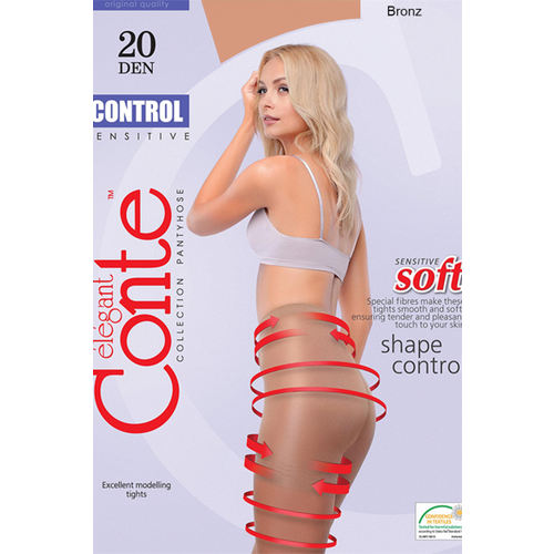 фото Колготки conte control 20, размер 4, бронзовый