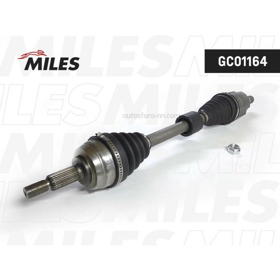 MILES GC01164 Вал приводной в сборе RENAULT DUSTER 4x2 10-18 перед. лев.