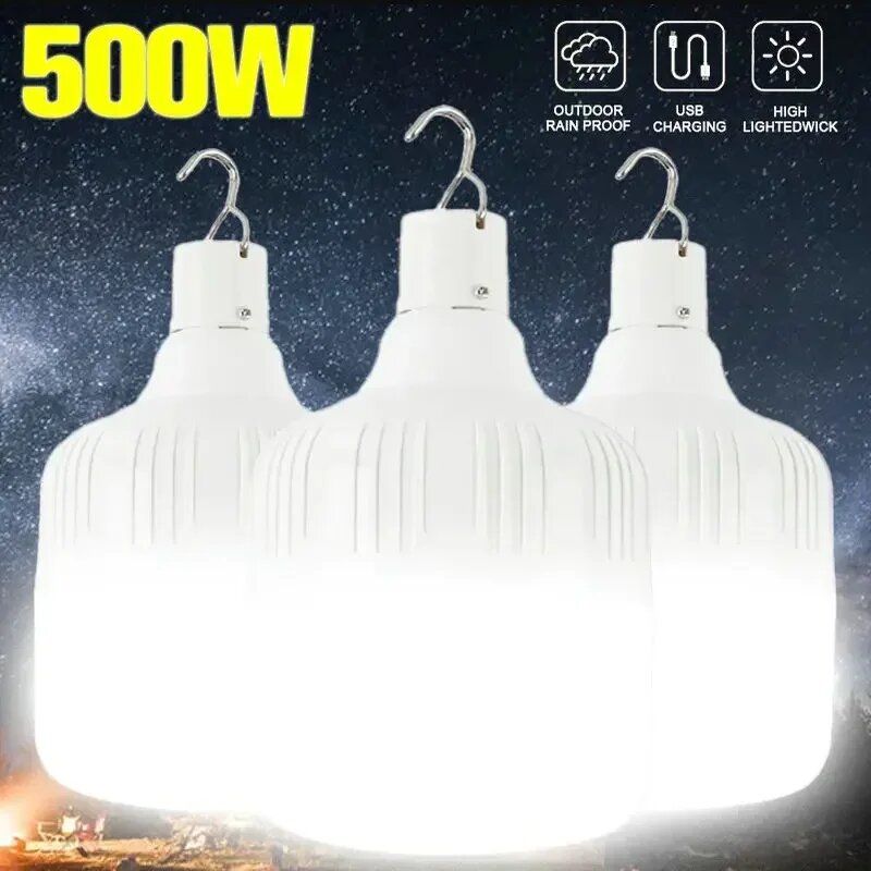 160W LED Портативный фонарь для кемпинга 4800mAh USB