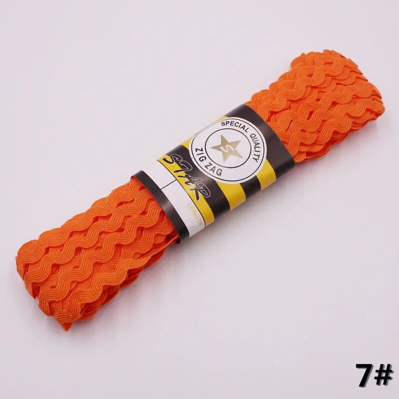Оранжевая швейная лента Zig Zag, 15 ярдов, A07