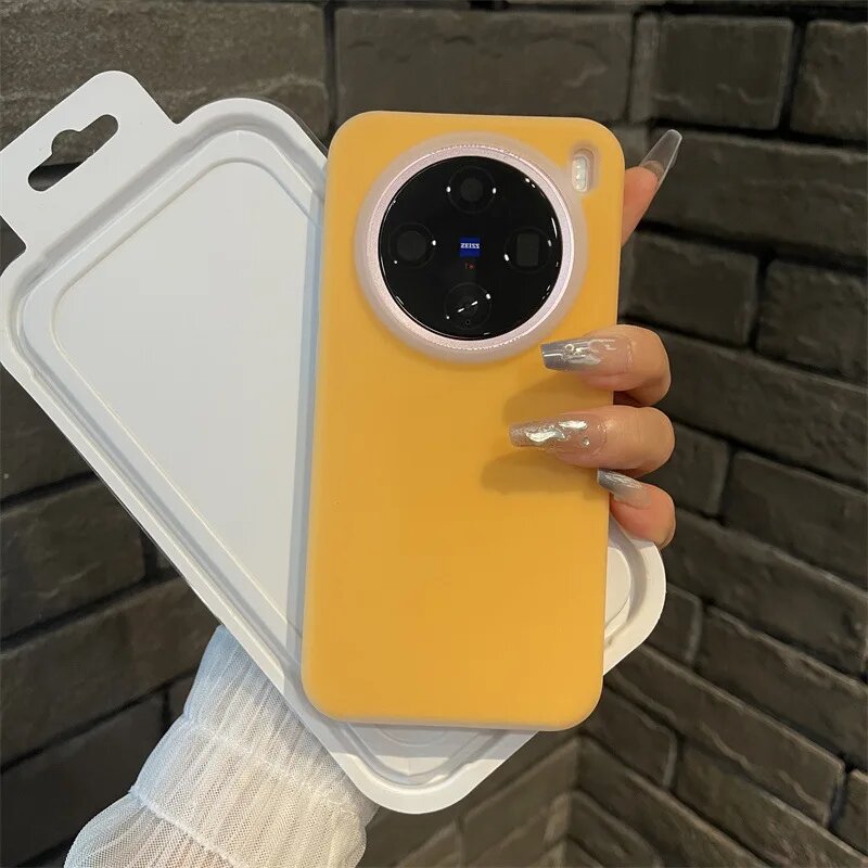 Мягкий силиконовый чехол-желе для Vivo X100 Pro, X200 Pro Mini, X200S, X300 Pro, тонкий защитный чехол с микрофиброй и флисом