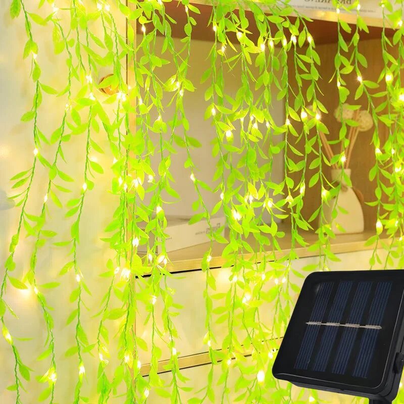 Солнечная гирлянда из листьев, 17М, 150 LED, LYD