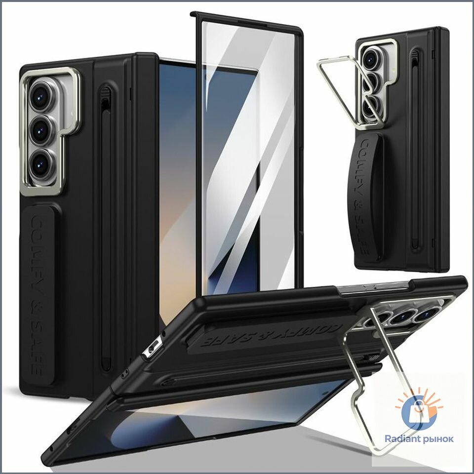 Чехол для samsung galaxy z fold 7, Защитный объектив, износостойкий и защищающий от падения складной чехол для мобильного телефона с держателем объектива