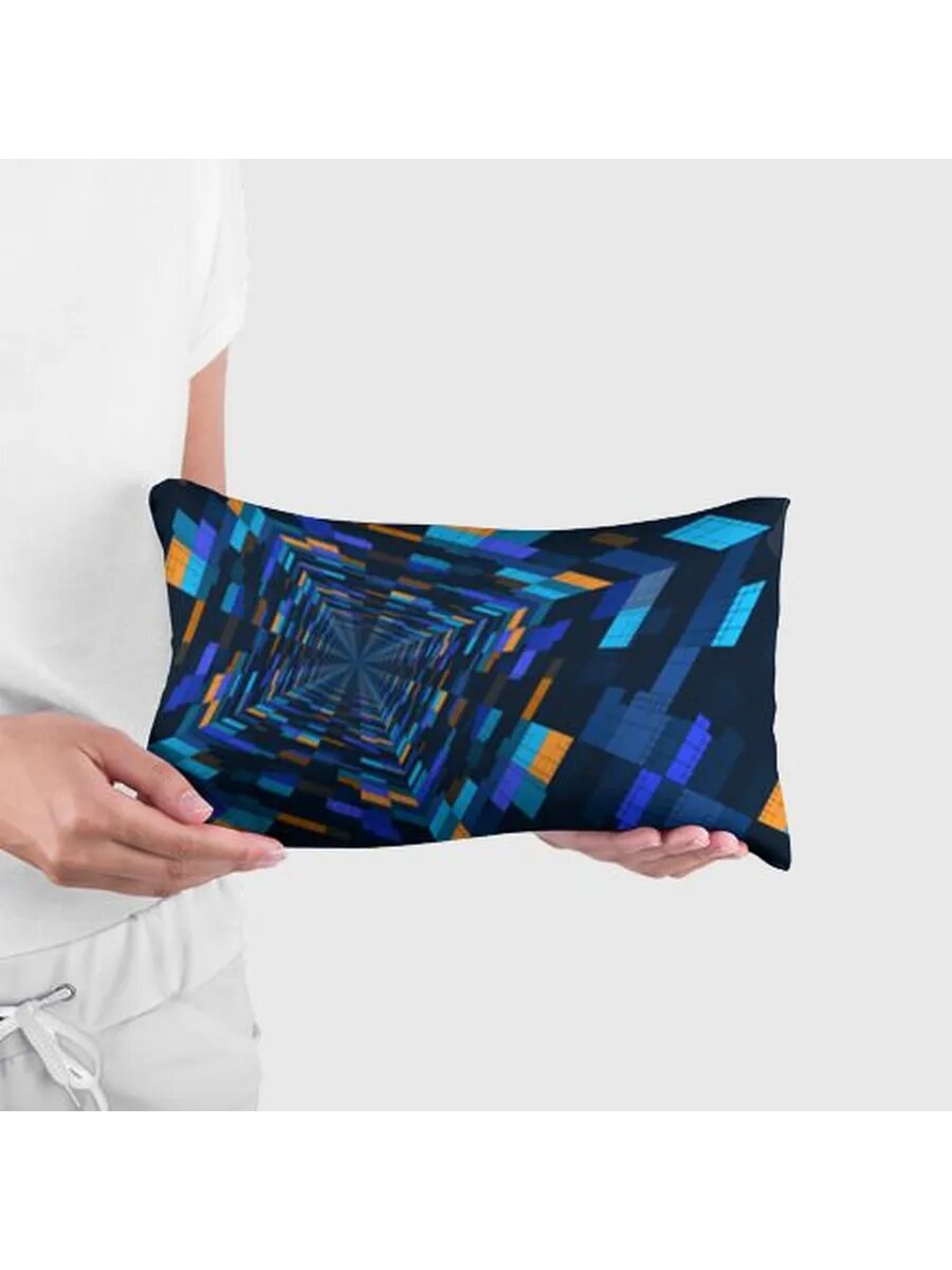 Geometric neon pattern Подушка — фото 1