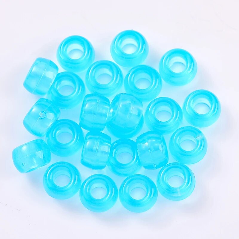 QiARSOYOO светящиеся акриловые бусины 6x9 мм 100 шт blue lake