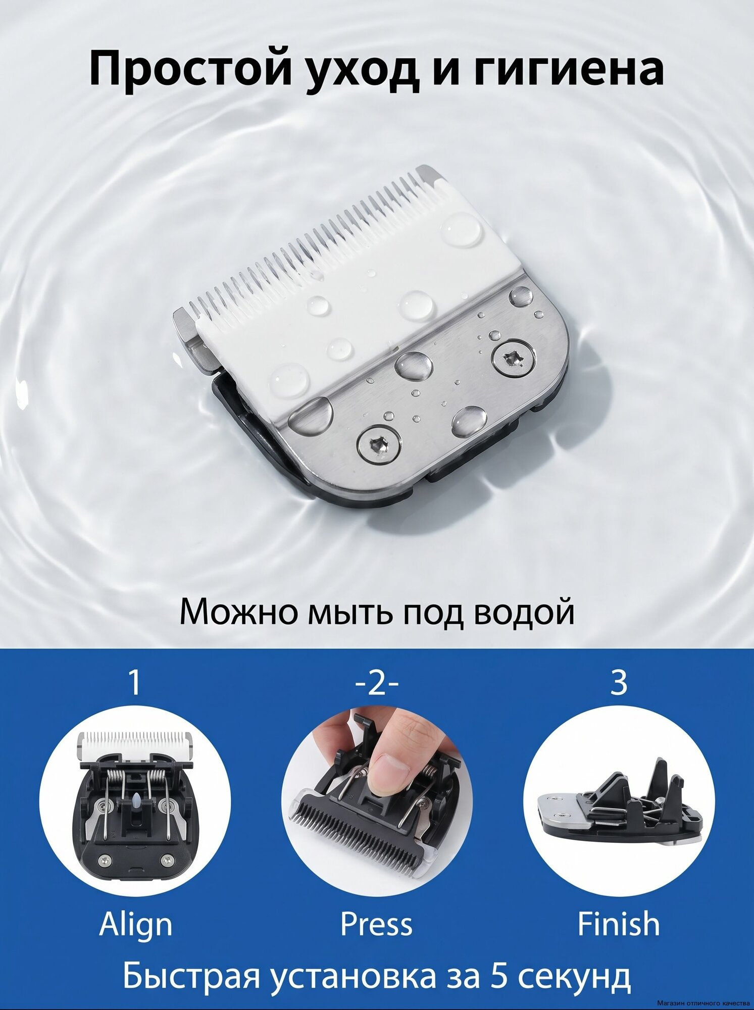 Сменные лезвия для машинки CP-9200/9600/9700 бирюза