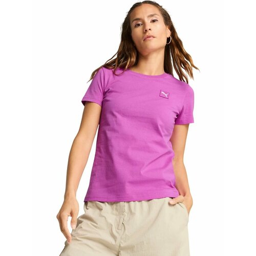 фото Футболка спортивная puma ess elevated tee, размер xl, фиолетовый