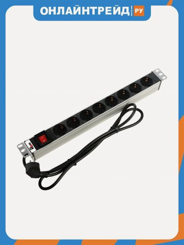 Изображение товара Блок розеток Цмо 8шт 1U, 19", 1,8м R-16-8S-V-440-1.8