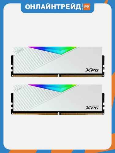 Изображение товара Оперативная память Adata DDR5 32Gb (2x16Gb) 6400Mhz pc-51200 XPG Lancer RGB CL32 1.35V (AX5U6400C3216G-DCLARWH)