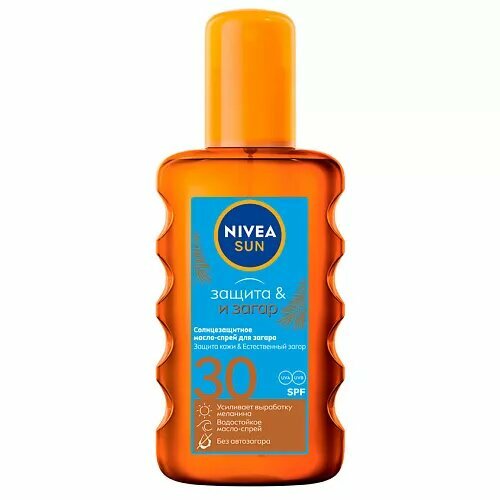 NIVEA SUN Солнцезащитное масло-спрей для загара "Защита и загар" SPF 30, 200 мл