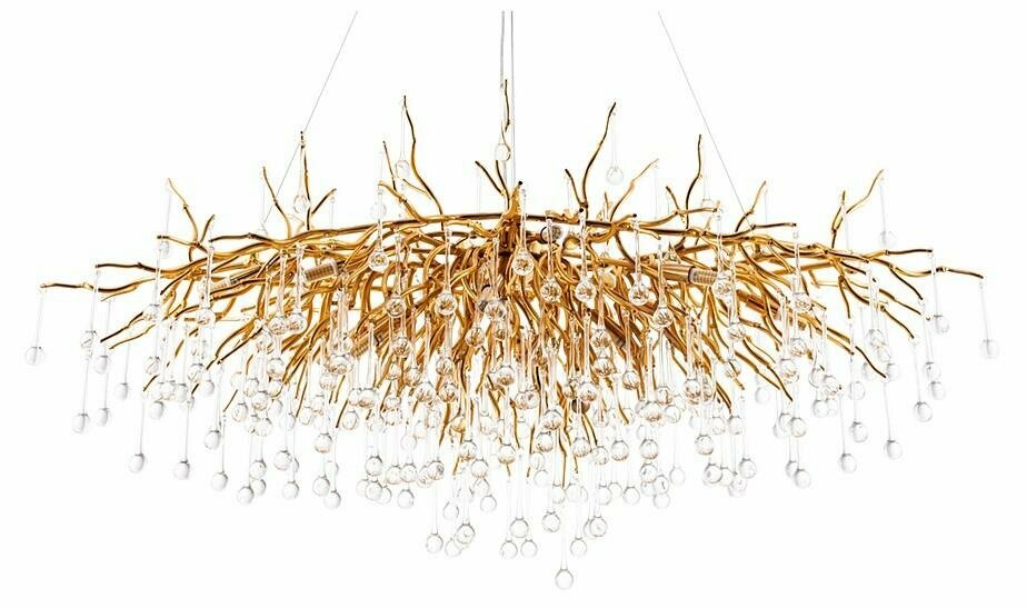Люстра Divinare Salice 3132 01 SP-13 цвет плафона подвески Прозрачный, цвет арматуры Золото