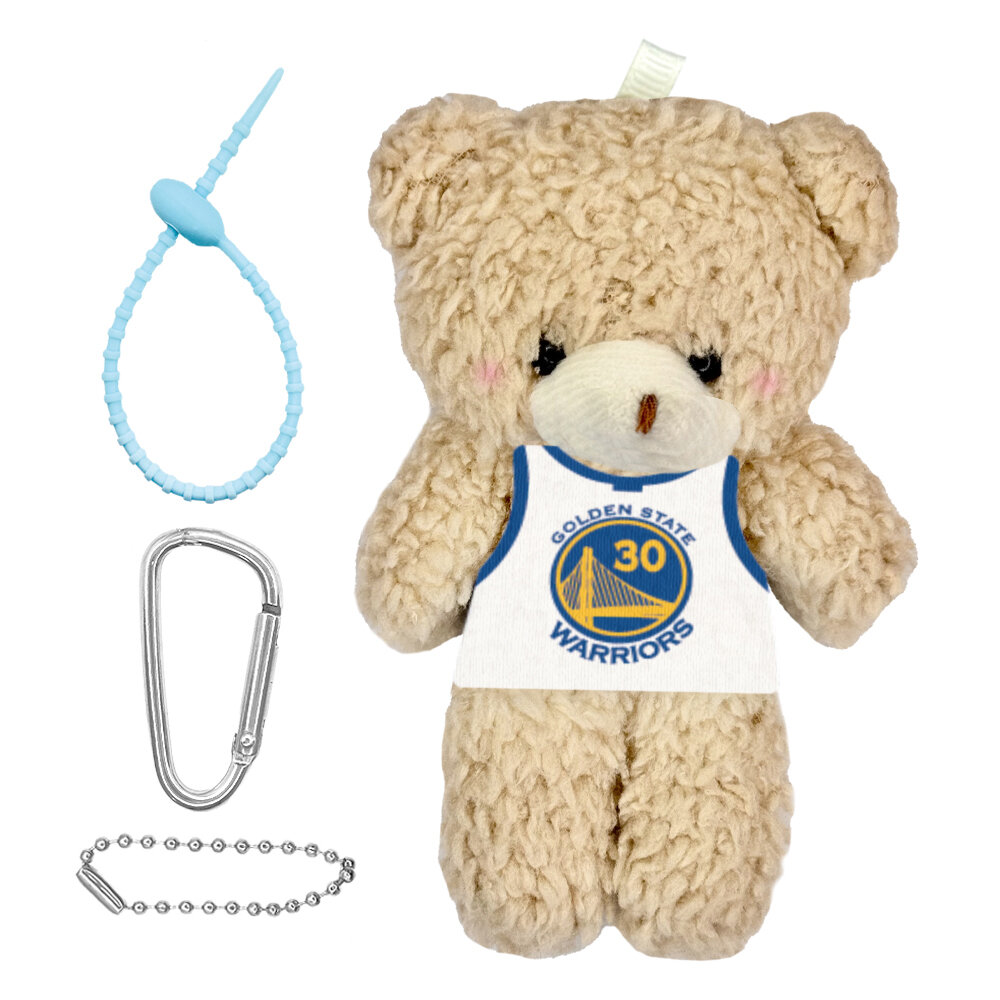 Плюшевая игрушка-медведь унисекс AIZIYUO Size 30 White Jersey Brown Warriors Bear Doll Charm Curry