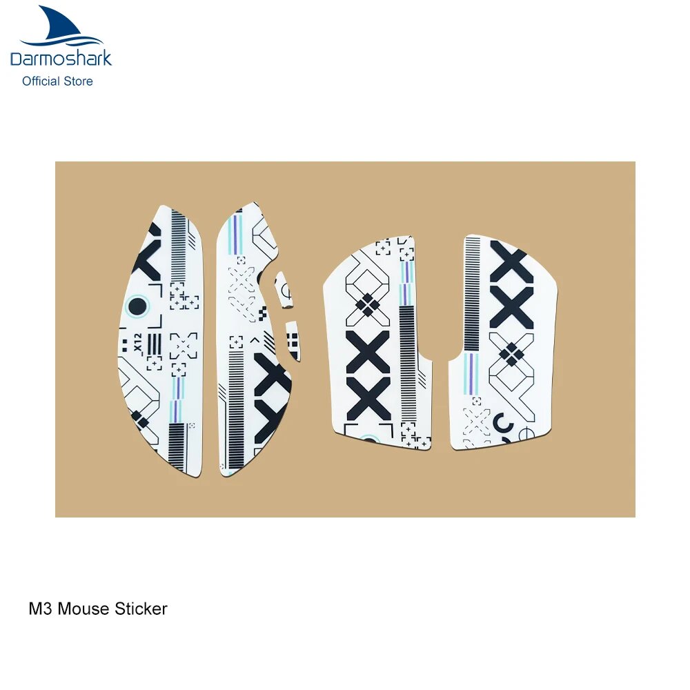 Противоскользящая наклейка для мыши Darmoshark M3 M3s M3s pro M3 white sticker