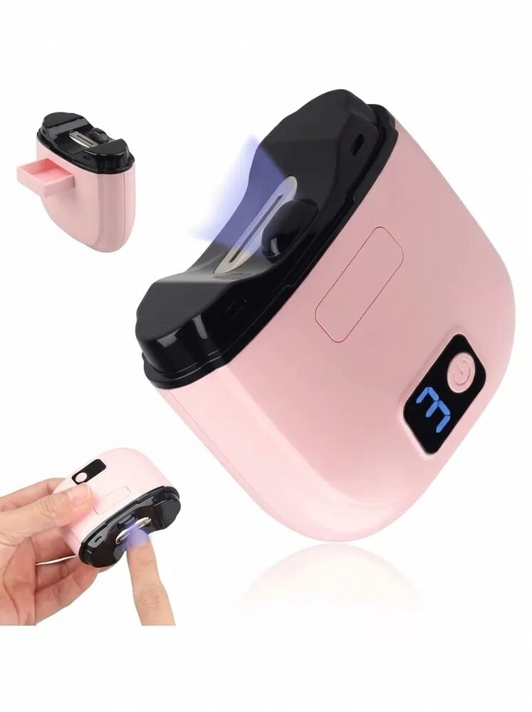Электрическая машинка для стрижки ногтей 3 в 1 с LED-подсветкой, 3 скорости, USB-C, для рук и ног, бесшумная