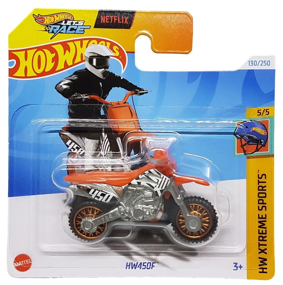 Мотоцикл Hot Wheels HW Xtreme Sports HTC00 Netflix Let s Race, 1:64