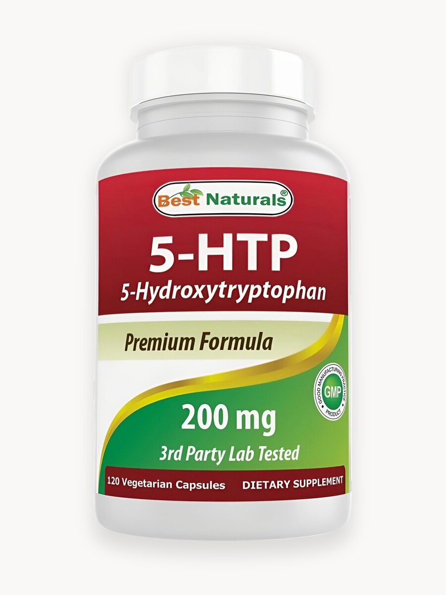 5-Гидрокситриптофан Best Naturals 5-HTR, для повышения работоспособности, США, 120 шт.