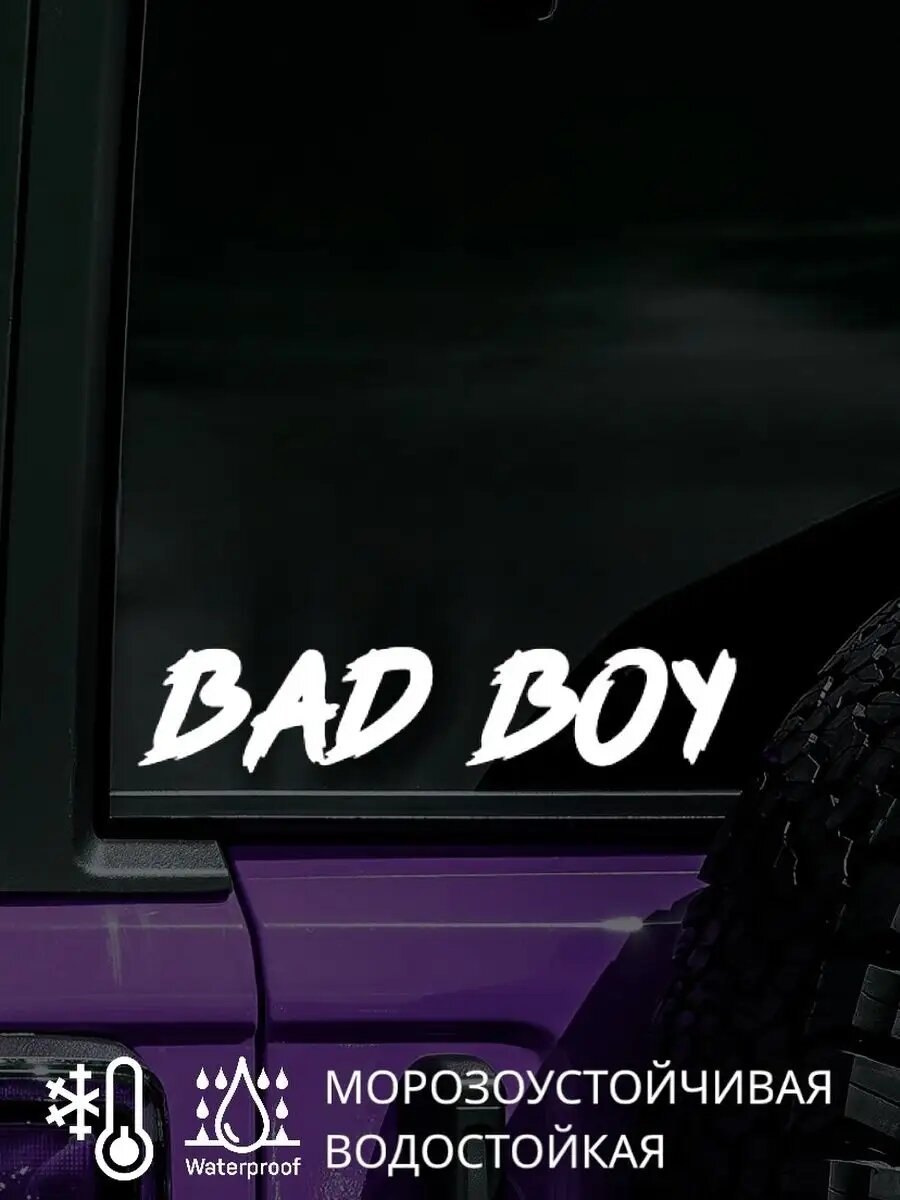 Наклейка на авто / стекло / капот BAD BOY 30Х6 см