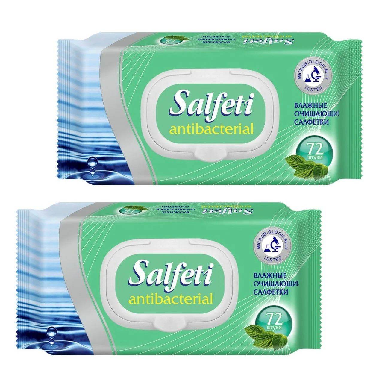 Salfeti antibac. Влажные салфетки антибактериальные с клапаном 72шт.